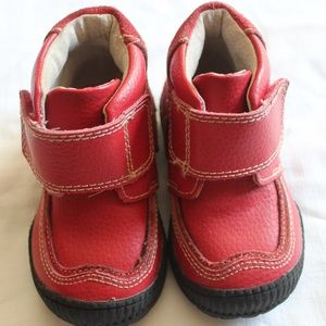 Vincent Leather Red boots for toddler baby…